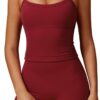 ABEHIK Two Piece Workout Sets for Women Sports Bra Tank Top High Waist Booty Lifting Shorts Gym Yoga Active Wear Outfits
