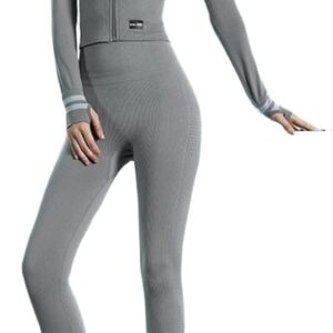 AFPSDLFJDLS Yoga Clothing Quick-Drying Clothes Professional Gym Outdoor Running Sports Suit Female Autumn(X-Large)