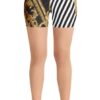 Edwin Vonholy Gym Workout Yoga Shorts for Women Girls Jet Stripe Auric Half Black Pants