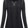 MOQIVGI Womens Long Sleeve Lightweight Activewear Casual Running Yoga Workout Hooded Tops