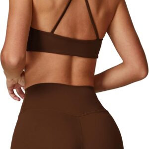 QBGJTD Women 2 Piece Workout Back Sets Sports Bras Matching High Waist Booty Lifting Shorts Gym Yoga Jogger Wear Outfits